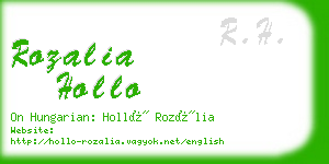 rozalia hollo business card